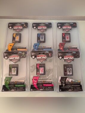 World’s Smallest Micro Action Figures- Mighty Morphin Power Rangers Full Set